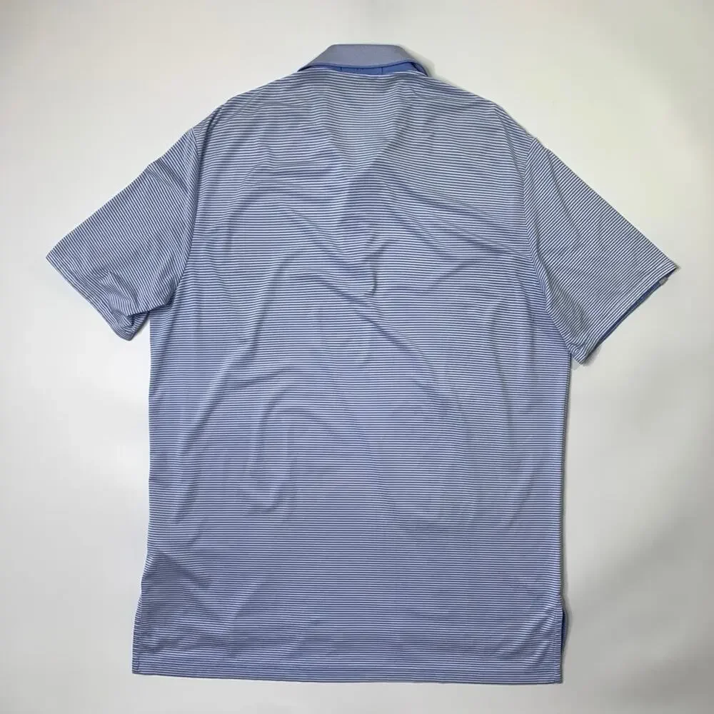 RLX Ralph Lauren Polo Shirt Mens L Large Evening Wicking Stretch Striped Golf